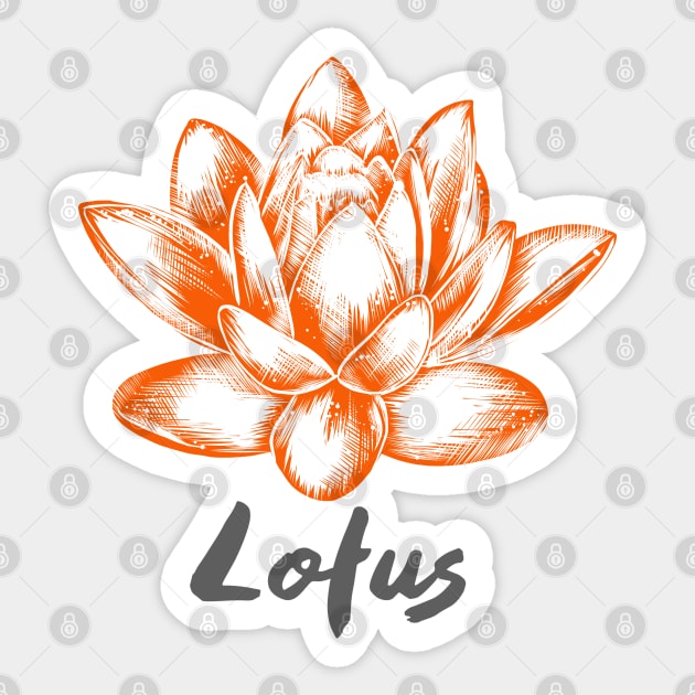 Lotus Flower Sticker by TambuStore